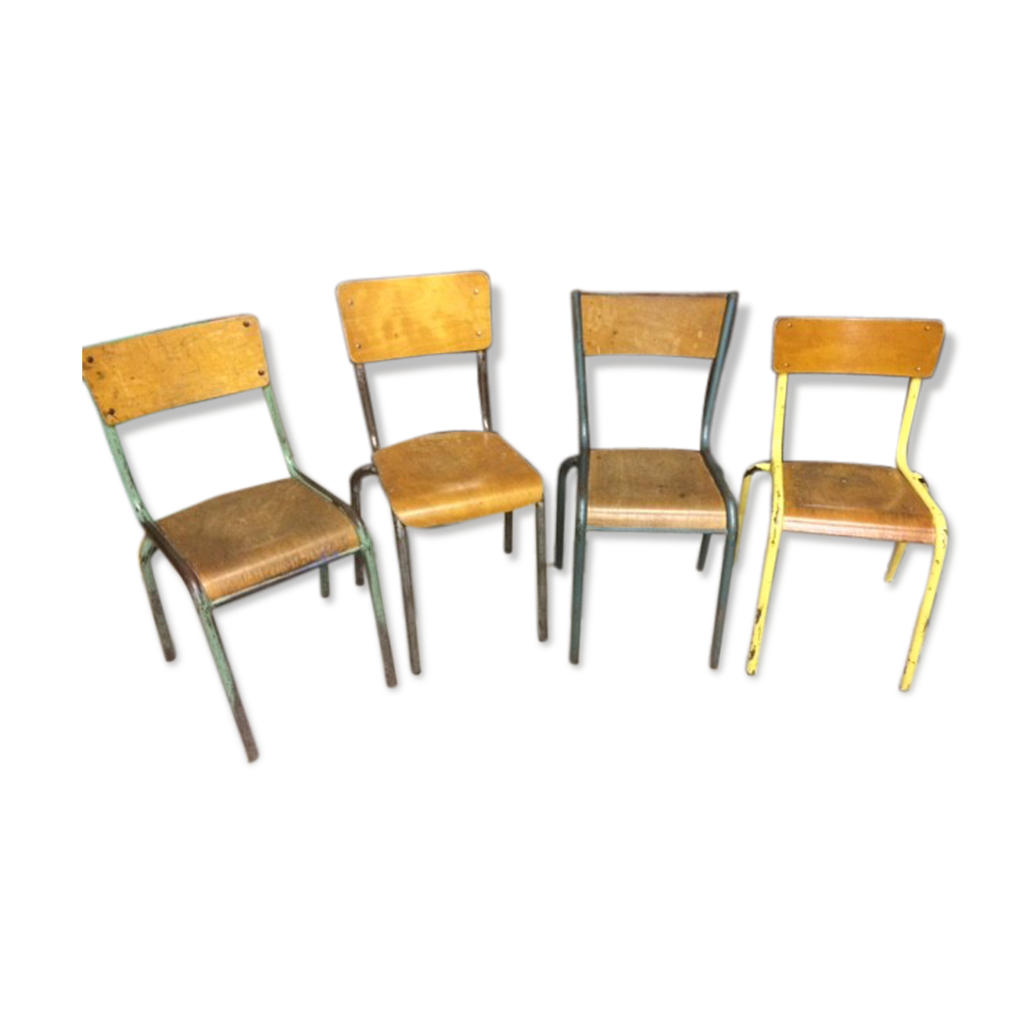 Lot de 4 chaise d'école