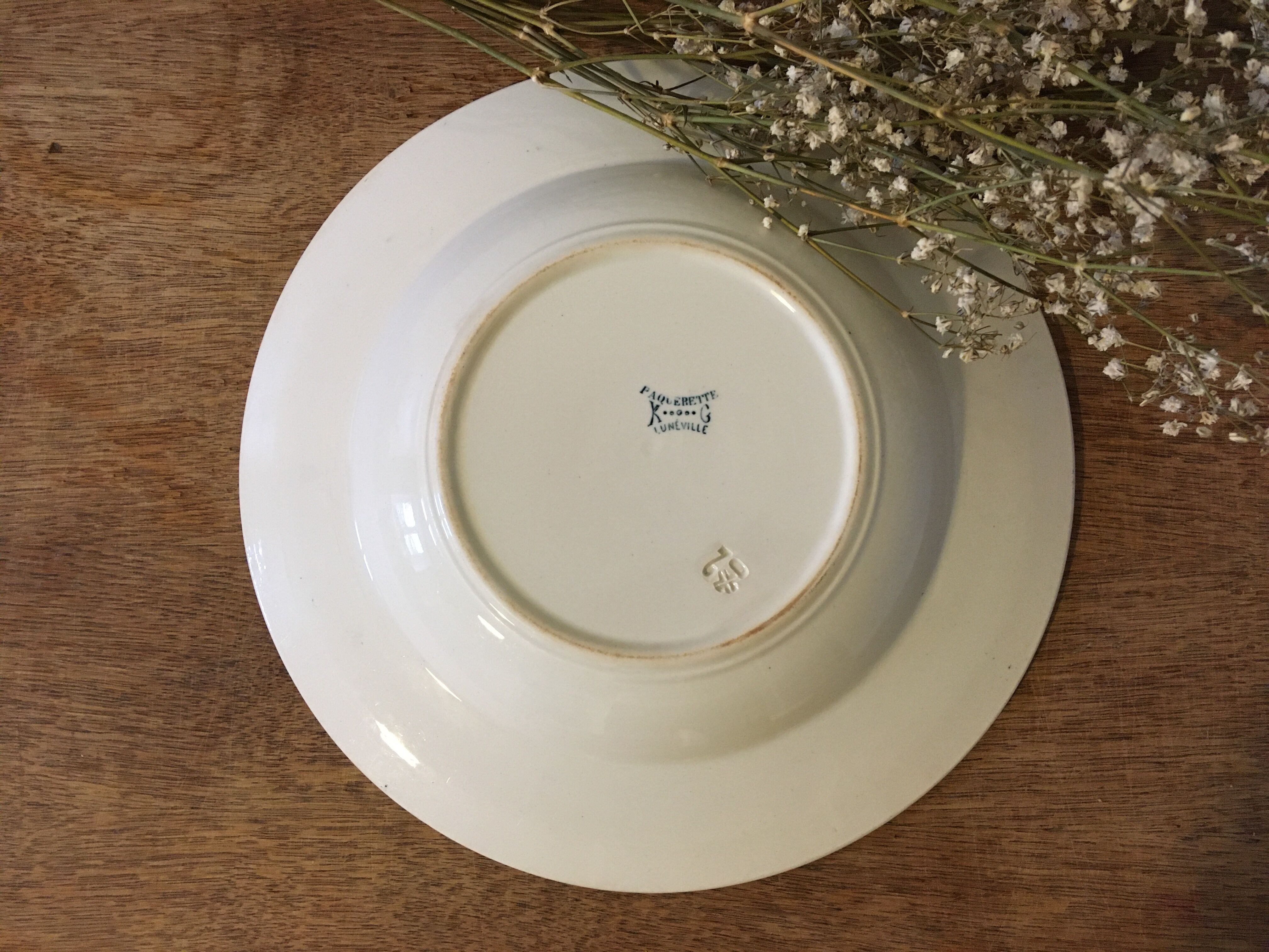 Lot of 5 plates Lunéville model Pâquerette