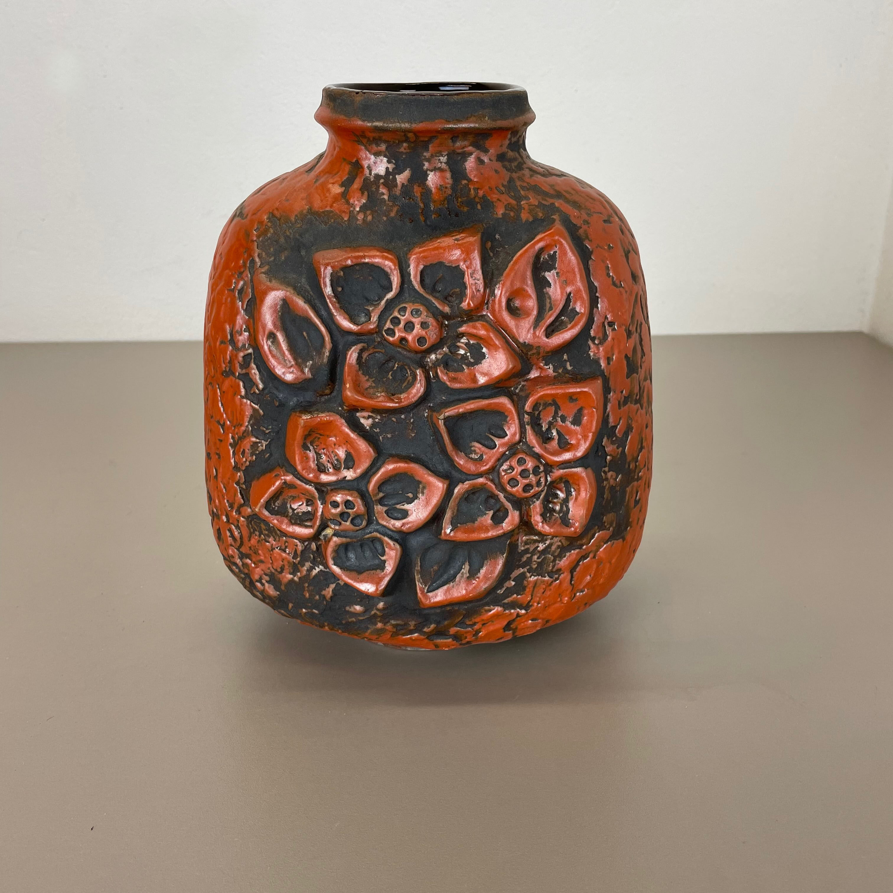 Fat Lava Ceramic Pottery Vase Heinz Siery Carstens Tönnieshof, Germany, 1970s