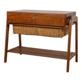 Table console en teck du milieu du siècle, Danemark, années 1970