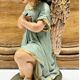 Altar angel statue 26.5 cm plaster santon church nativity scene