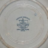 Set 4 Plates - Creil - Montereau Labrador service Warsaw