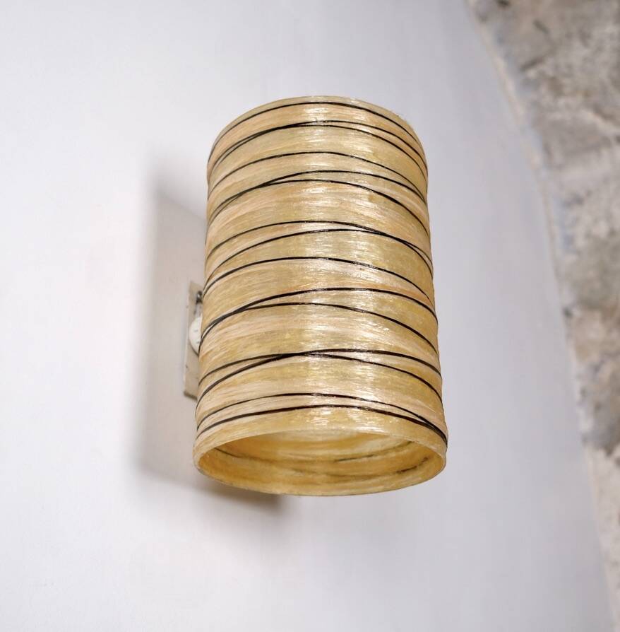 Resin and rope wall light by Accolay, France, 1970s