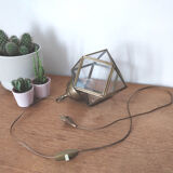 Lampe polygone laiton à poser