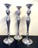 Set of Candle Holders Candelabra Torch Candle Holders Polished Brushed Aluminium