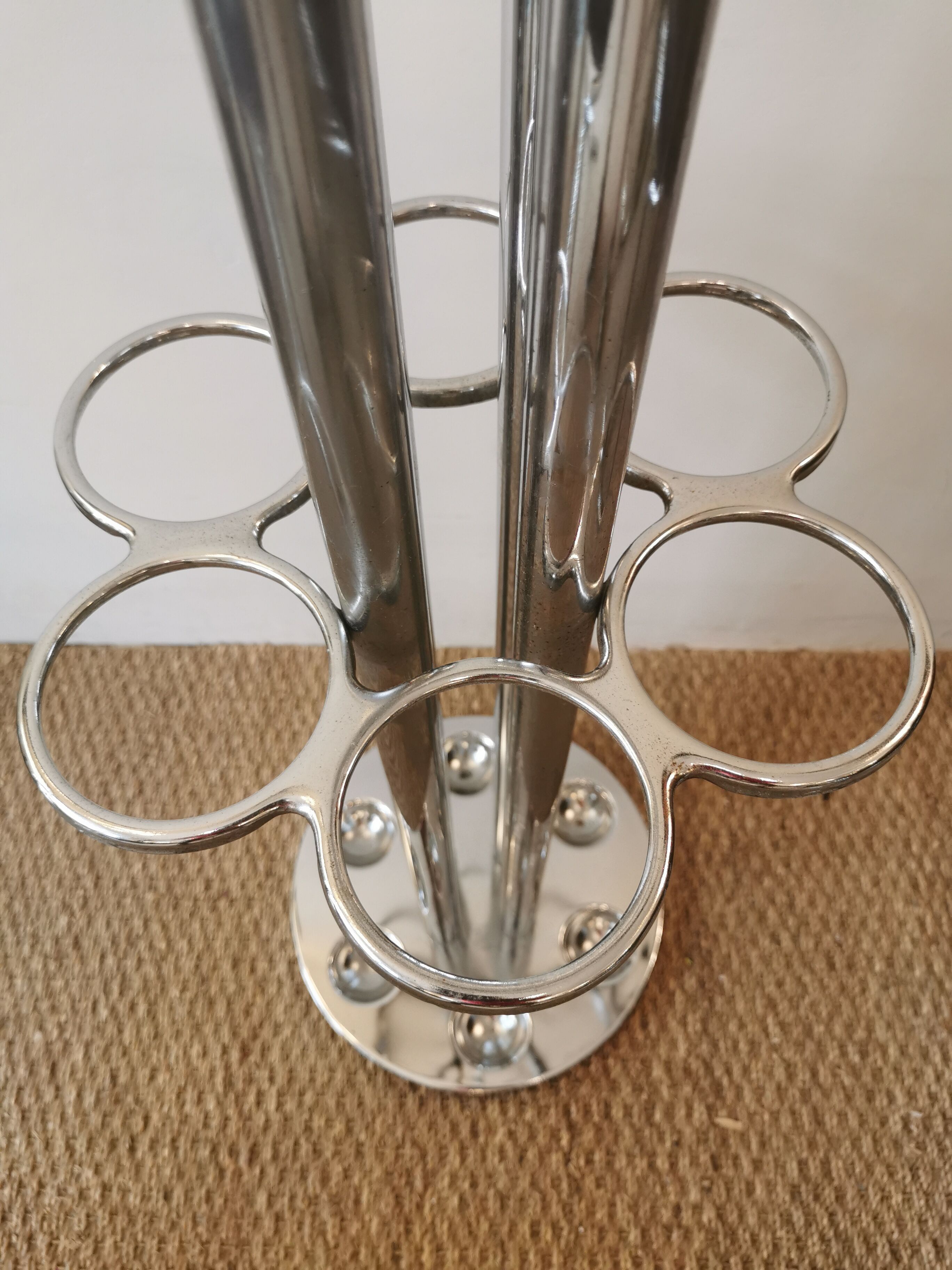 Italian vintage coat rack and umbrella holder Space Age 70s