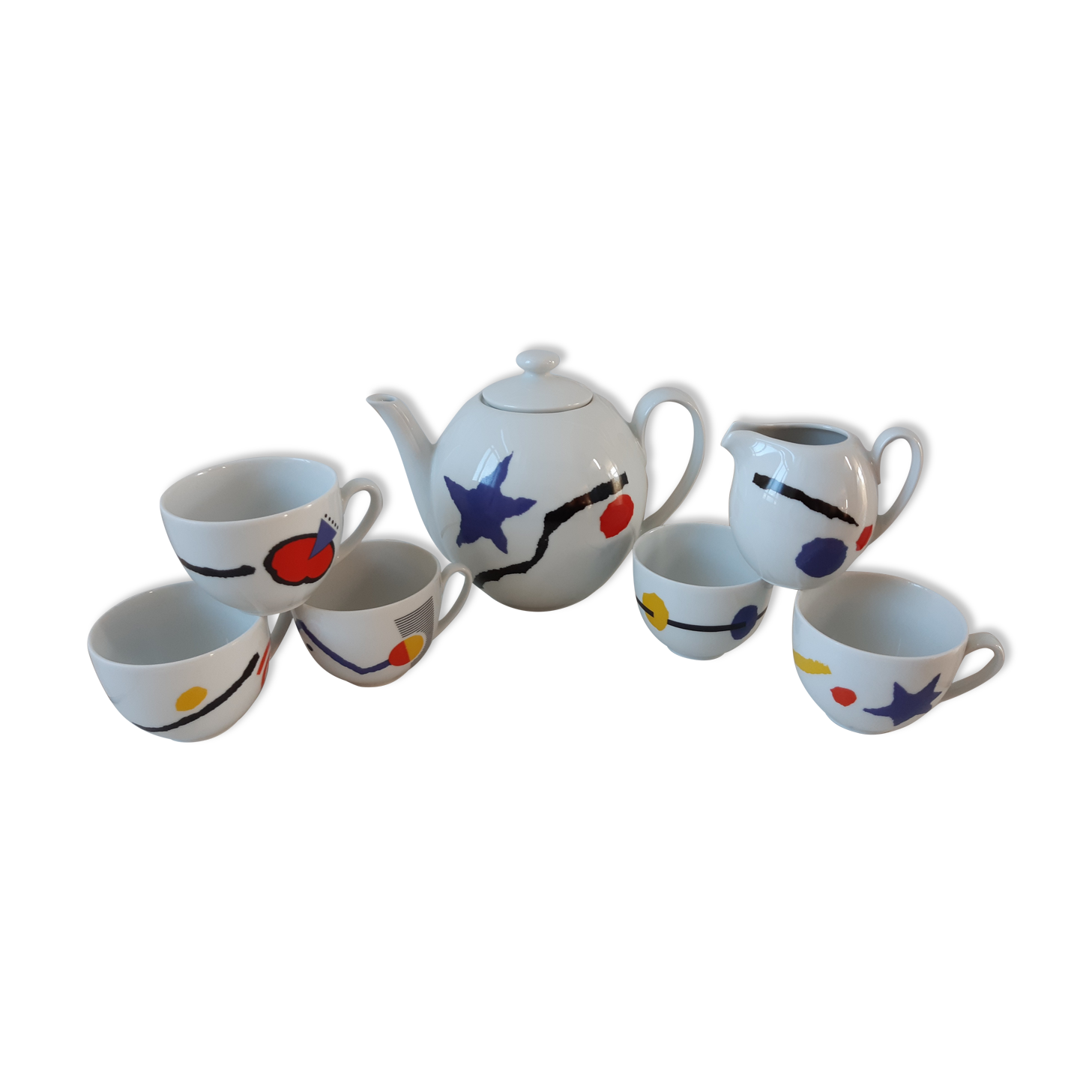 Tea set Axis Paris 80s futuristic style