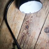 Modernist lamp in black lacquered sheet metal