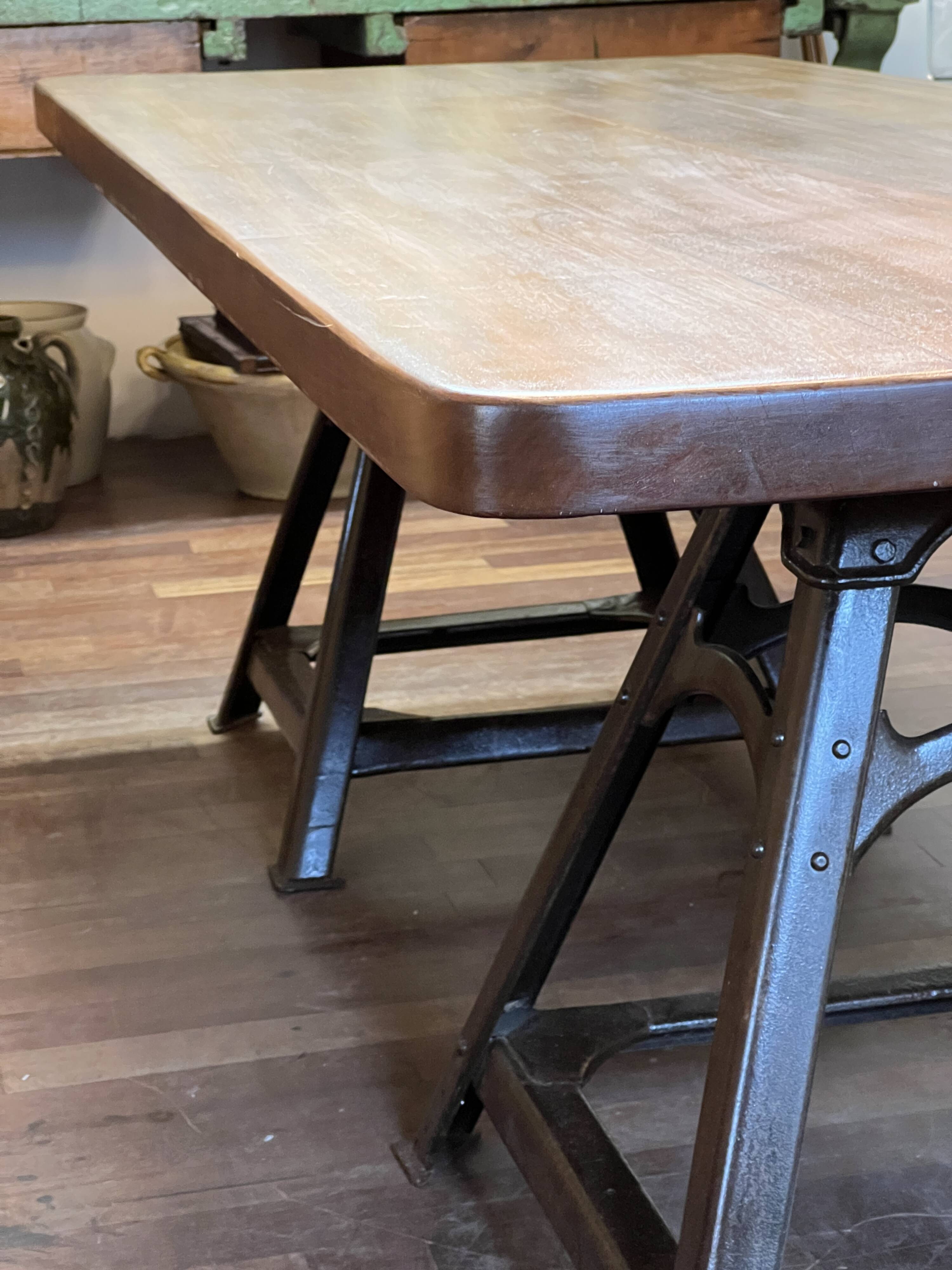 Large table with industrial legs