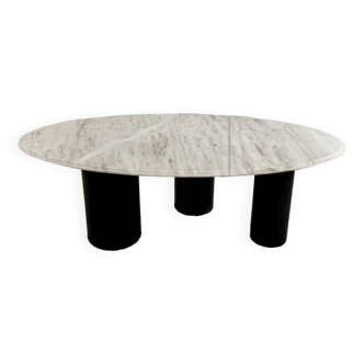 Marble coffee table and steel legs