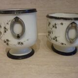 Painted porcelain planter and pot signed P. AGIN