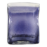 Vintage blown glass vase in purple with bubbles