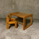 Brutalist children's chair and desk Habitat 1970
