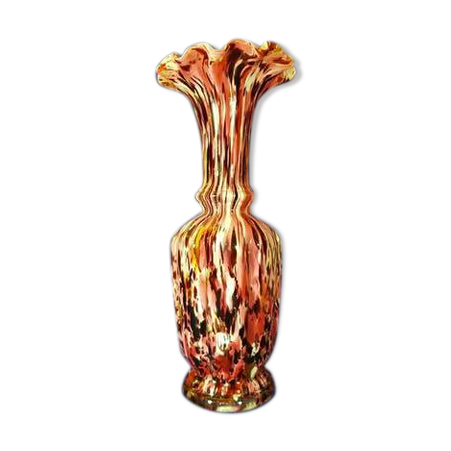 Clichy speckled blown glass vase