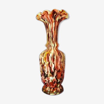 Vase Clichy moucheté verre soufflé