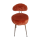 Chaise vintage moumoute Pelfran couleur saumon