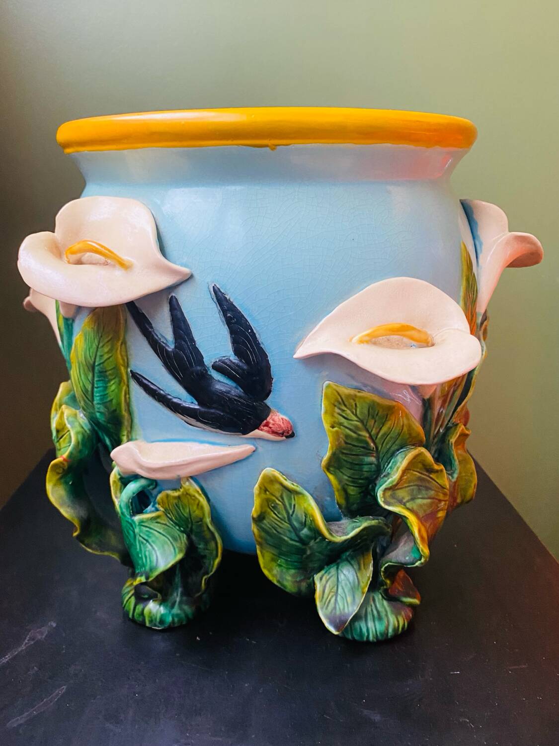 Ceramic cache-pot by George Jones, 1880