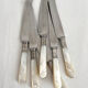 6 antique mother-of-pearl and silver-plated metal knives
