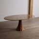 Oval onyx marble dining table by Angelo Mangiarotti, Italy, 1970s