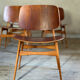 Danish vintage chairs by Borge Mogensen in teak.