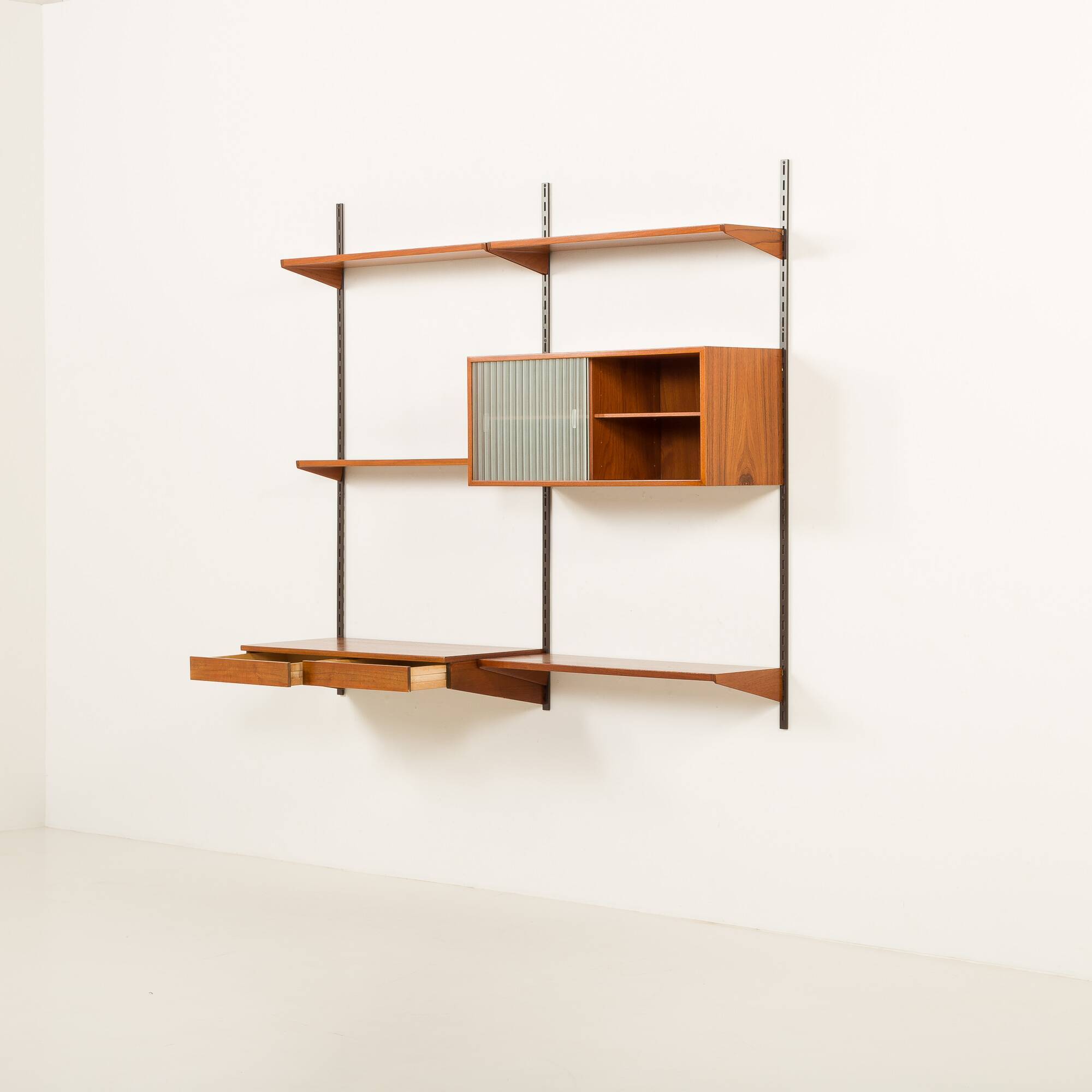 Kai Kristiansen shelving unit with a desk for FM Mobler, 1960s