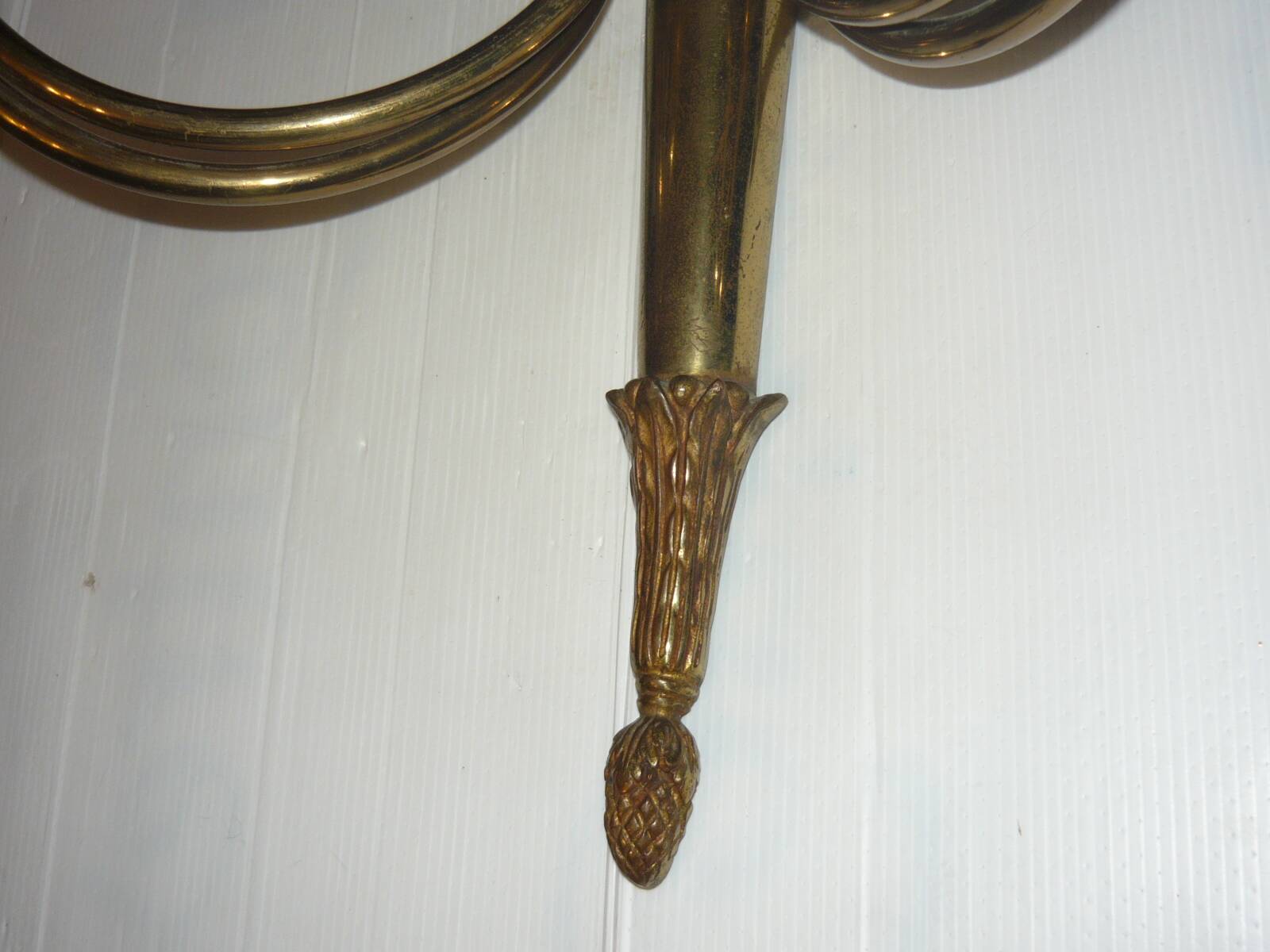 Pair of very large Empire style 2-light wall sconces