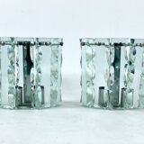 Set of two cut glass sconces by Zero Quattro, Italy 1970s