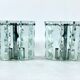 Set of two cut glass sconces by Zero Quattro, Italy 1970s