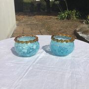 Pair of ball vases
