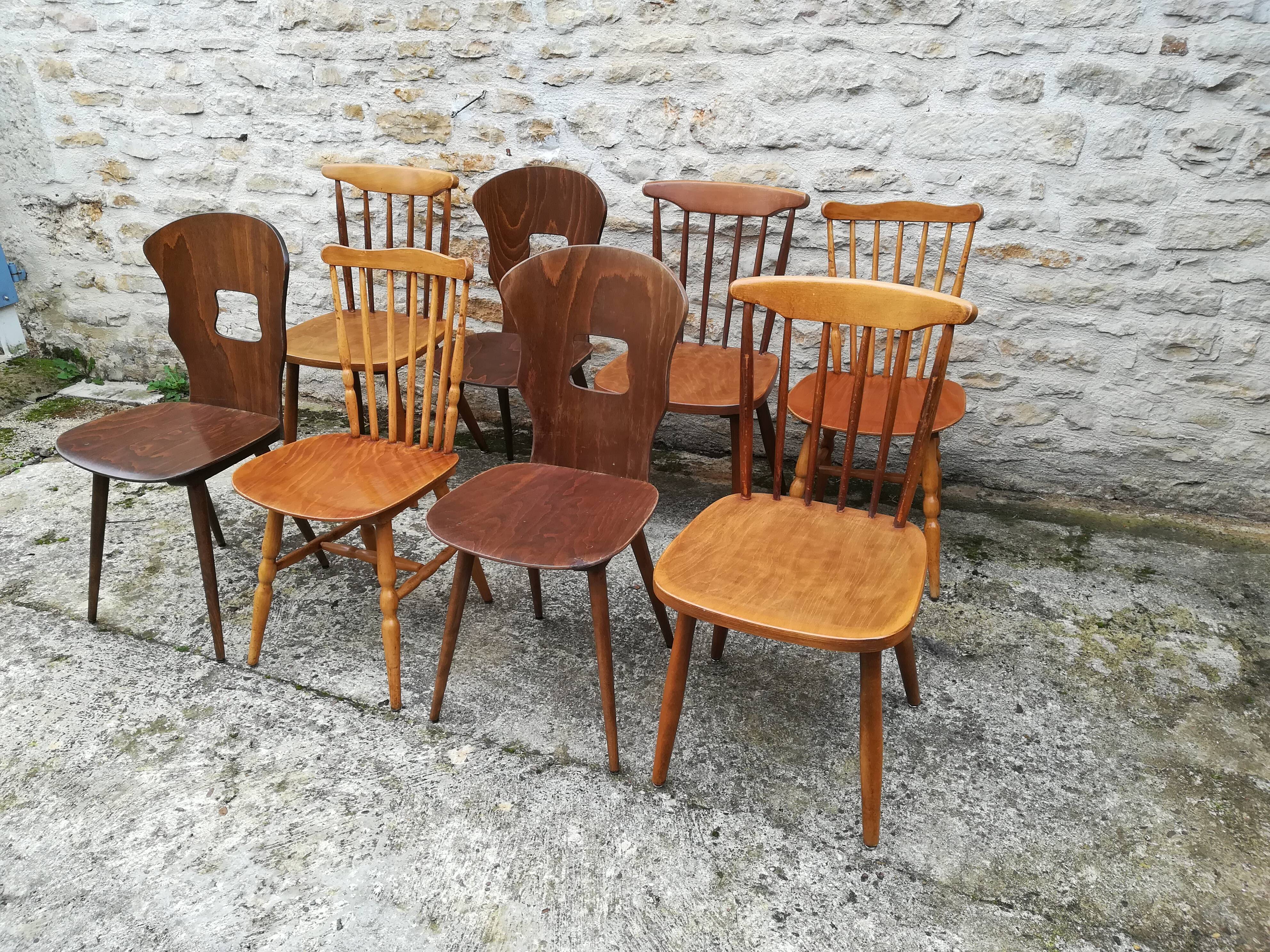Set of 8 bistro chairs