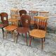 Lot de huit chaises bistrot depareillées