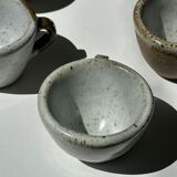 Set of 5 Indonesian ceramic handle coffee cups