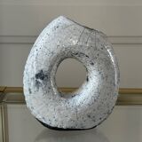 Raku ceramic vase
