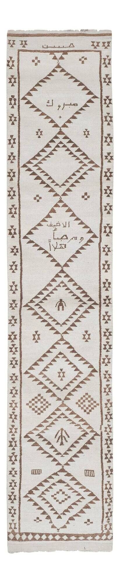 Vintage Turkish hallway rug 91x462 cm