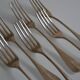 6 fourchettes de table métal argenté P de Ruolz silver plated forks 21 cm