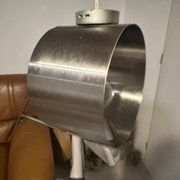 Wall lamp in brushed aluminum