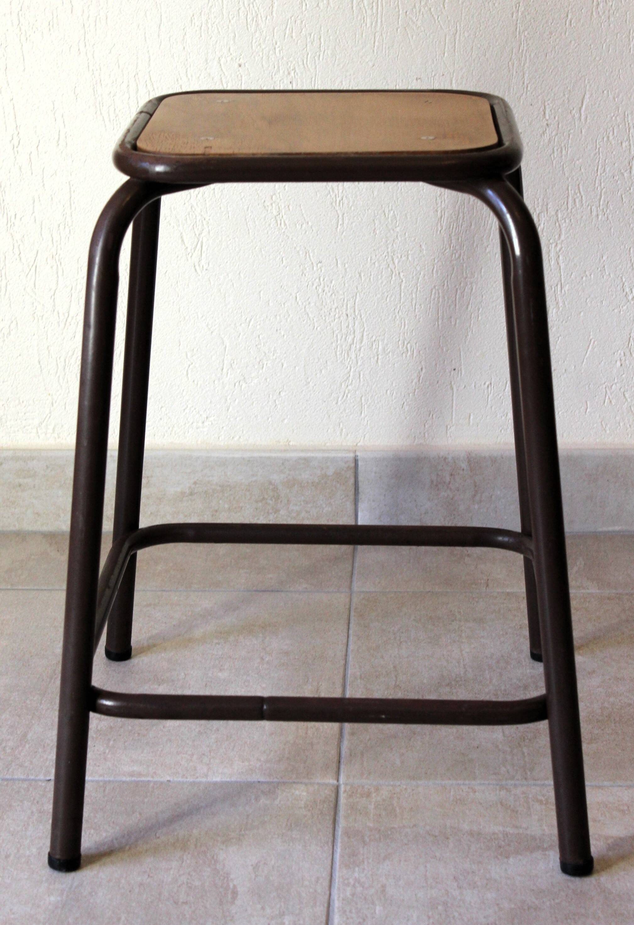 Tabouret  vintage industriel d’école