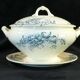 Soupiere en faience salins-les-bains décor floral vers 1900