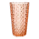Studs vase, modernism, rose glass, Ząbkowice, Poland, 1970s