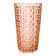 Studs vase, modernism, rose glass, Ząbkowice, Poland, 1970s