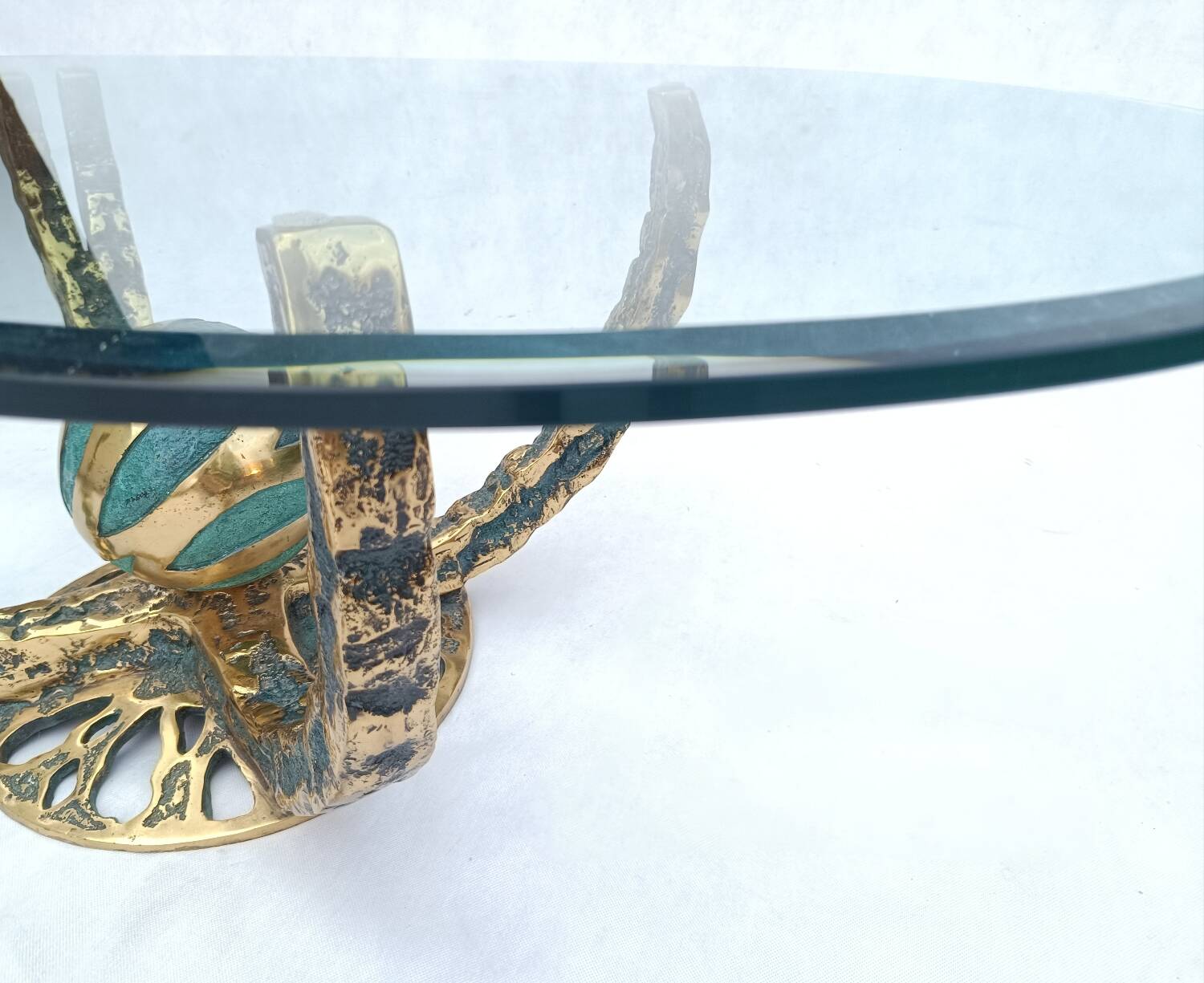 Table basse sculpturale vintage Octo par Henri Fernandez