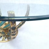 Table basse sculpturale vintage Octo par Henri Fernandez