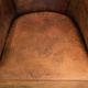 Vintage club chair in sheepskin leather with a characterful look