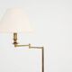 1980s patinated brass reading lamp