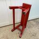 Red end of bed bench in solid wood with cracked effect Chinese style 1950