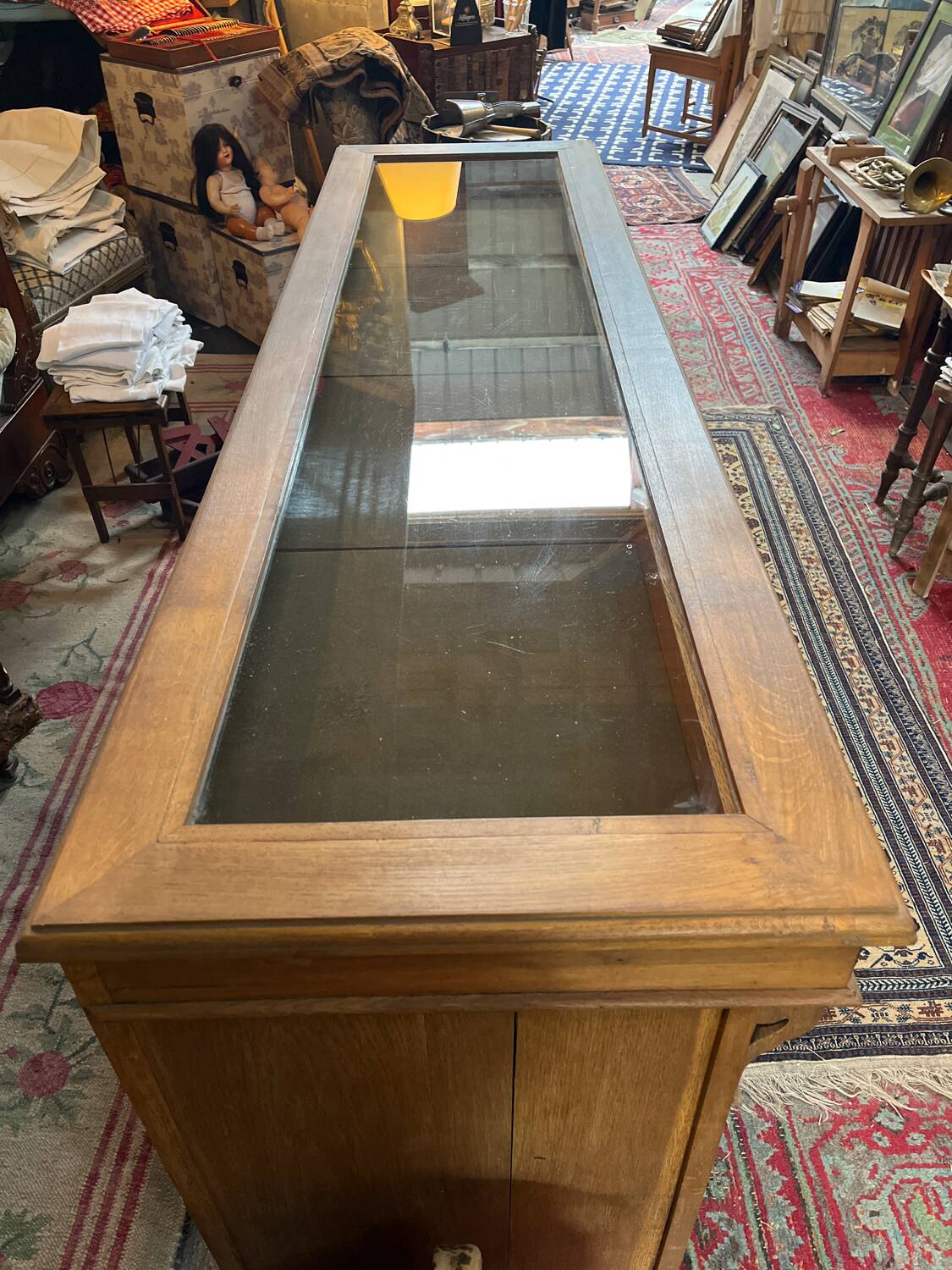 Ancien comptoir chene  de bijoutier