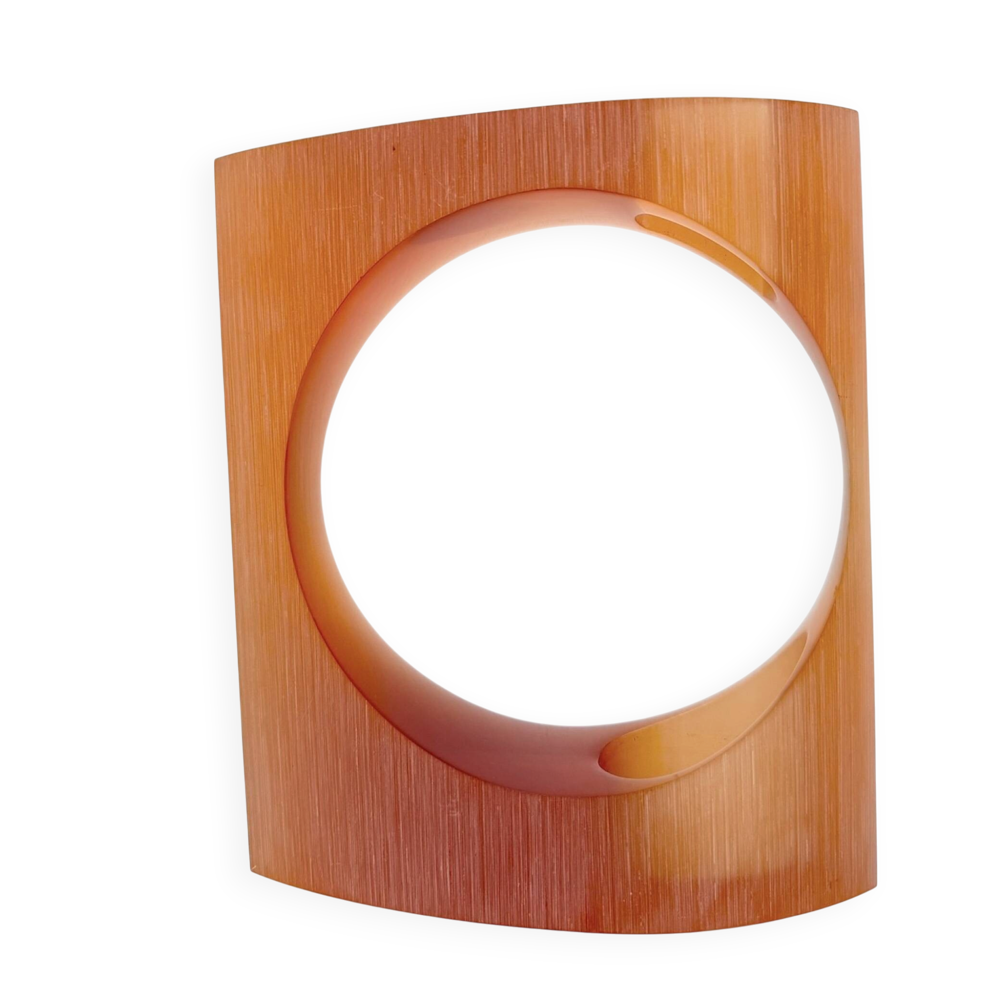 Translucent amber resin vase – Jacqueline Guénot, Full Moon® Paris