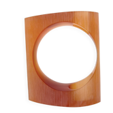 Translucent amber resin vase – Jacqueline Guénot, Full Moon® Paris