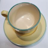 Petit déjeuner Luneville peint main jaune pâle