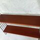 Vintage wall shelf in teak and black metal String Tomado style